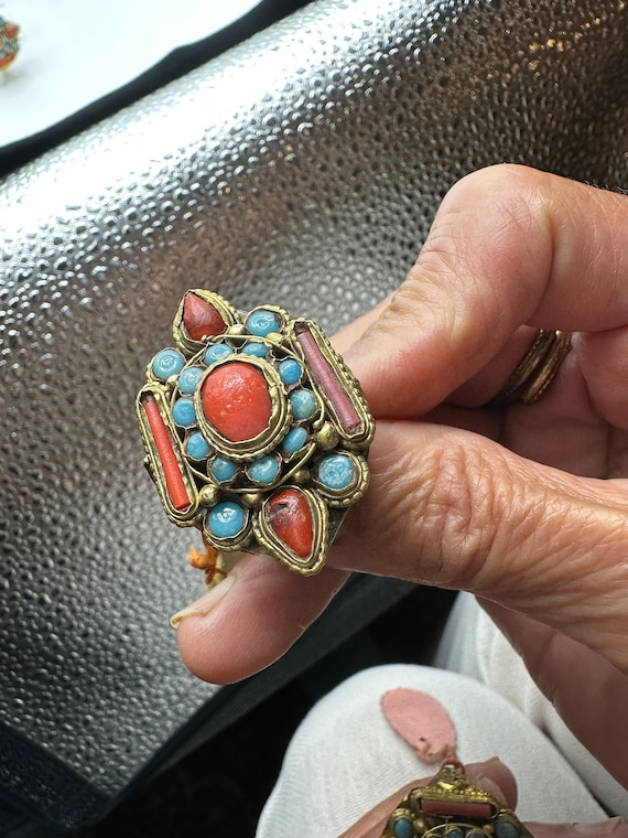 Himalayan Jewelry | Exquisite Rings | Red Coral T… - image 1