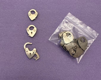 Vintage Stainless Steel Heart Clasps 1950s
