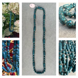 Vintage Navajo Sterling Silver and Turquoise Squash Blossom Necklace For Sale at