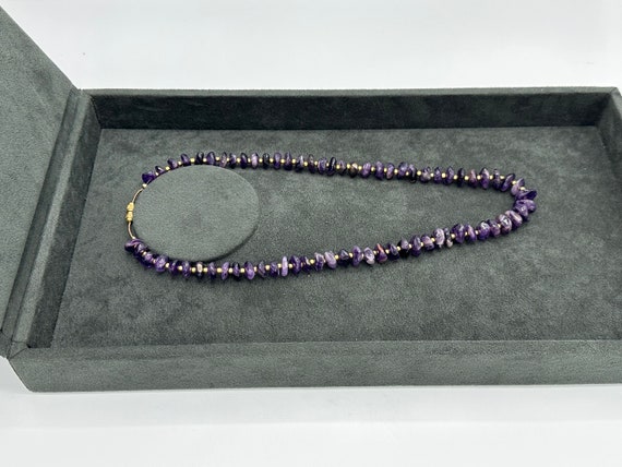 Vintage 23in Amethyst Nugget Necklace | 1970s | G… - image 3