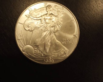 Moneda Águila de Plata Americana 2000 de 1 oz