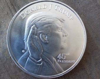 Moneta d'argento Donald Trump da 1 oz .999 Pure