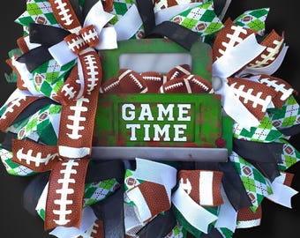 Football Wreath: Sports Front Door Decor