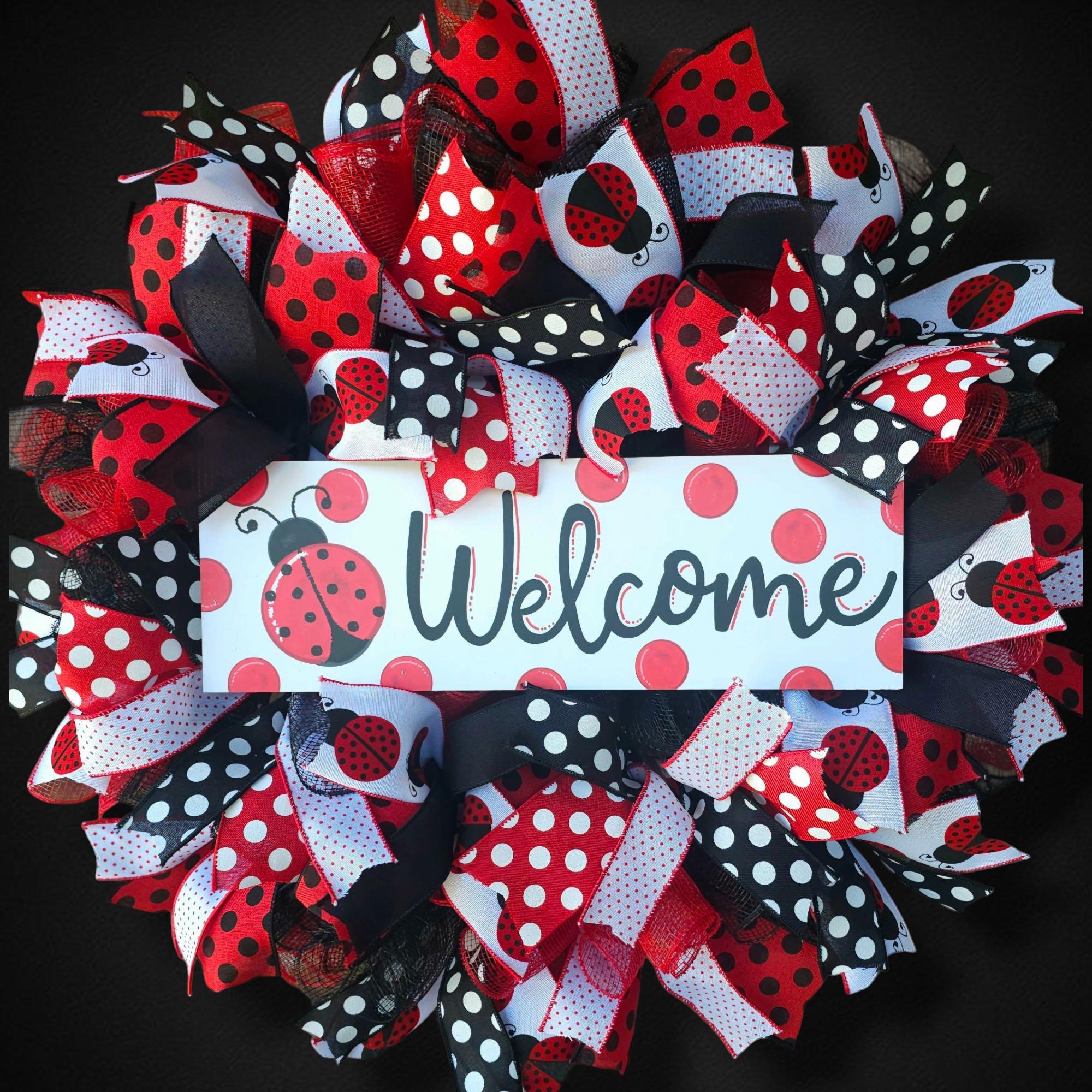 Ladybug Wreath| Spring Wreath| Summer Wreath| Spring Door Wreath ...