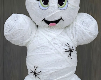 Handmade Halloween Mummy Wreath Attachment, Mummy Attachment,  Halloween Spooky Wreath Attachment