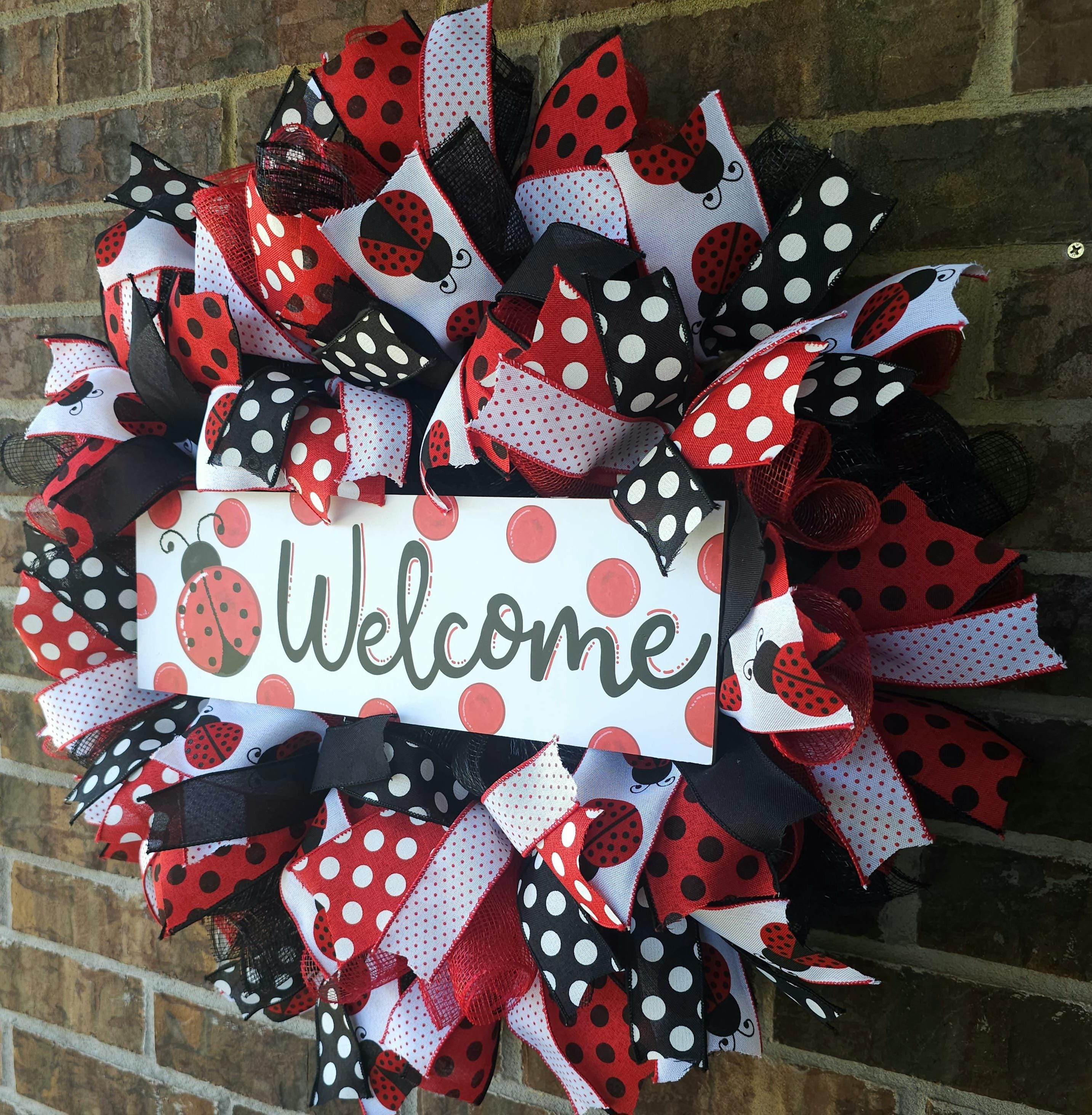 Ladybug Wreath| Spring Wreath| Summer Wreath| Spring Door Wreath ...