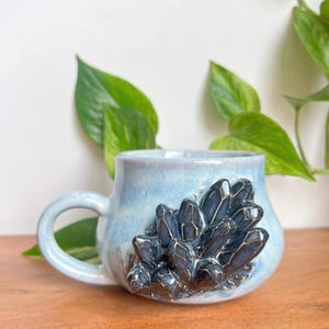 Icy Blue Waves Crystal Mug