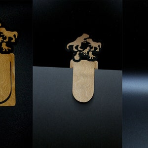 Wood Veneer Bookmarks Dinosaur