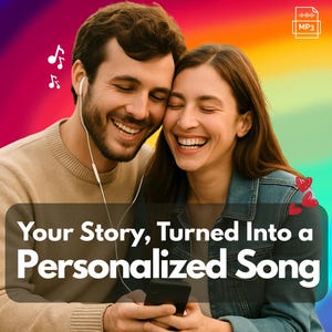 Chanson personnalisée de votre histoire - Cadeau d'anniversaire pour les couples | Surprise romantique
