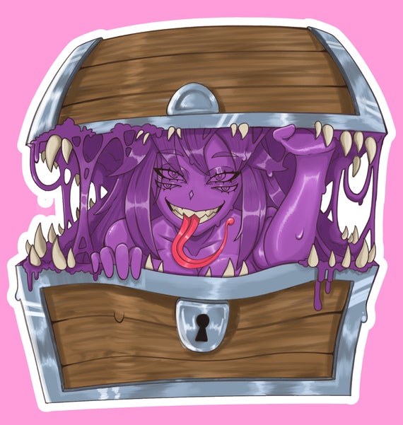 mimic monster girl sticker