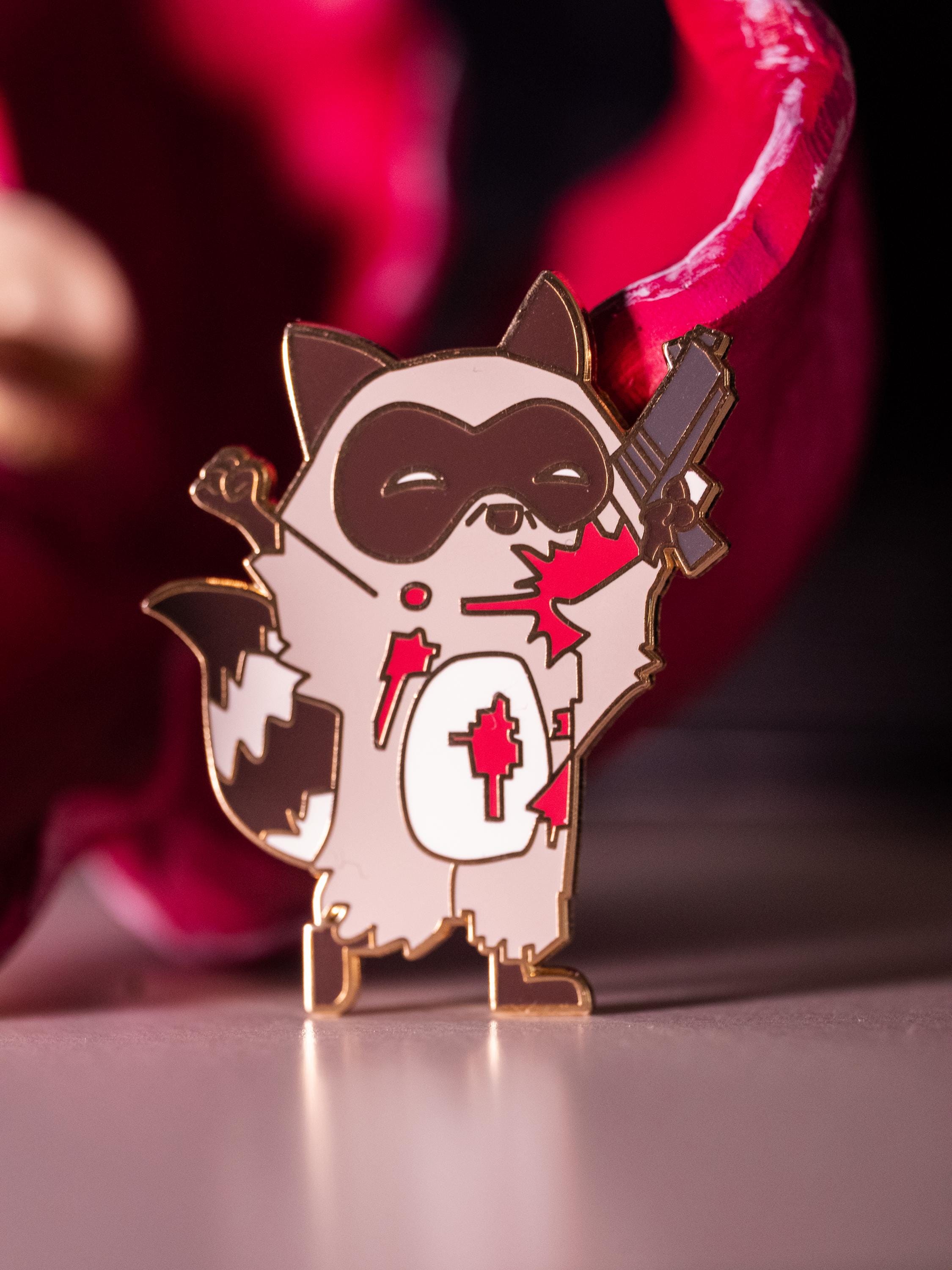 Broche Vintage En Os Avec Décor De Panda Coloré - Bijou Ancien