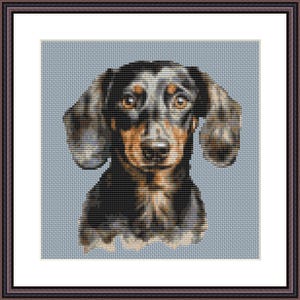Dachshund Cross Stitch Pattern Small - Download - Dog Cross Stitch Pattern