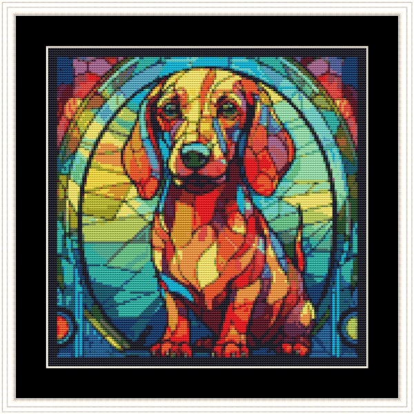 Dachshund Stained Glass Pattern Etsy
