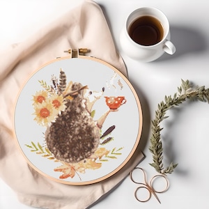 Mrs Tiggywinkle the Hedgehog Cross Stitch Pattern - Download