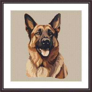 German Shepherd Cross Stitch Pattern - Download Dog Cross Stitch Pattern