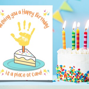 Birthday Handprint Printable, Happy Birthday Handprint Art, Mom Grandma