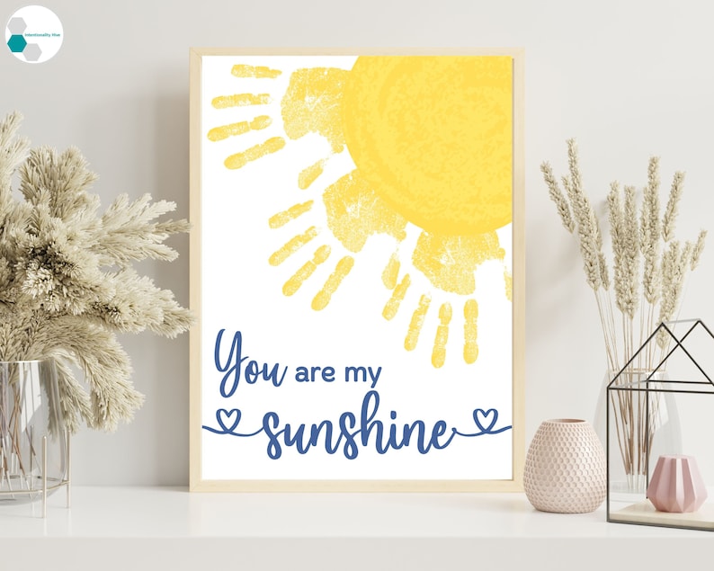 You Are My Sunshine Handprint Art Craft PDF, Sunshine Craft Template ...
