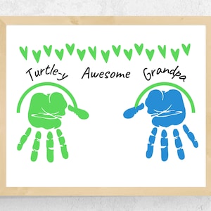 Grandpa Printable Handprint Craft | Father&#39;s Day Handprint Craft for Grandpa | Father&#39;s Day Grandpa Birthday | Instant Digital Download