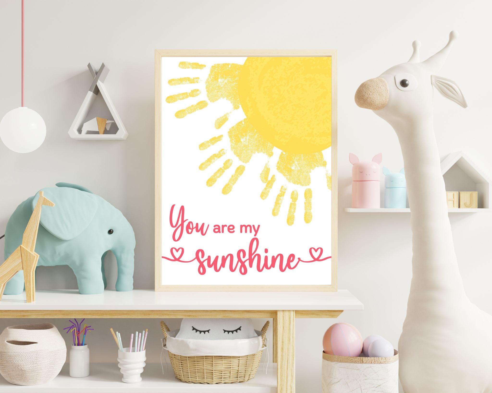 You Are My Sunshine Handprint Art Craft PDF, Sunshine Craft Template ...