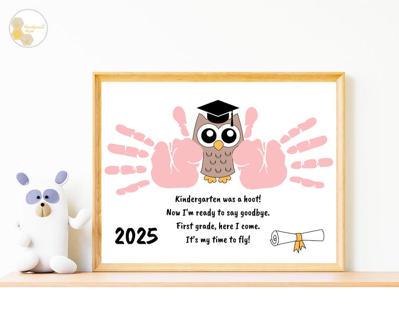 Kindergarten Graduation Handprint Art Poem, 2026 Kindergarten Graduation Gift Teacher, Kindergarten Gifts Bulk, Kindergarten Last Day Sign image 7