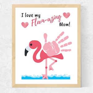 Mom Handprint Art | Mother's Day Handprint Craft for Mom from Baby / Toddler / Daughter / Son  | Mom Handprint Birthday | Mother's Day Craft