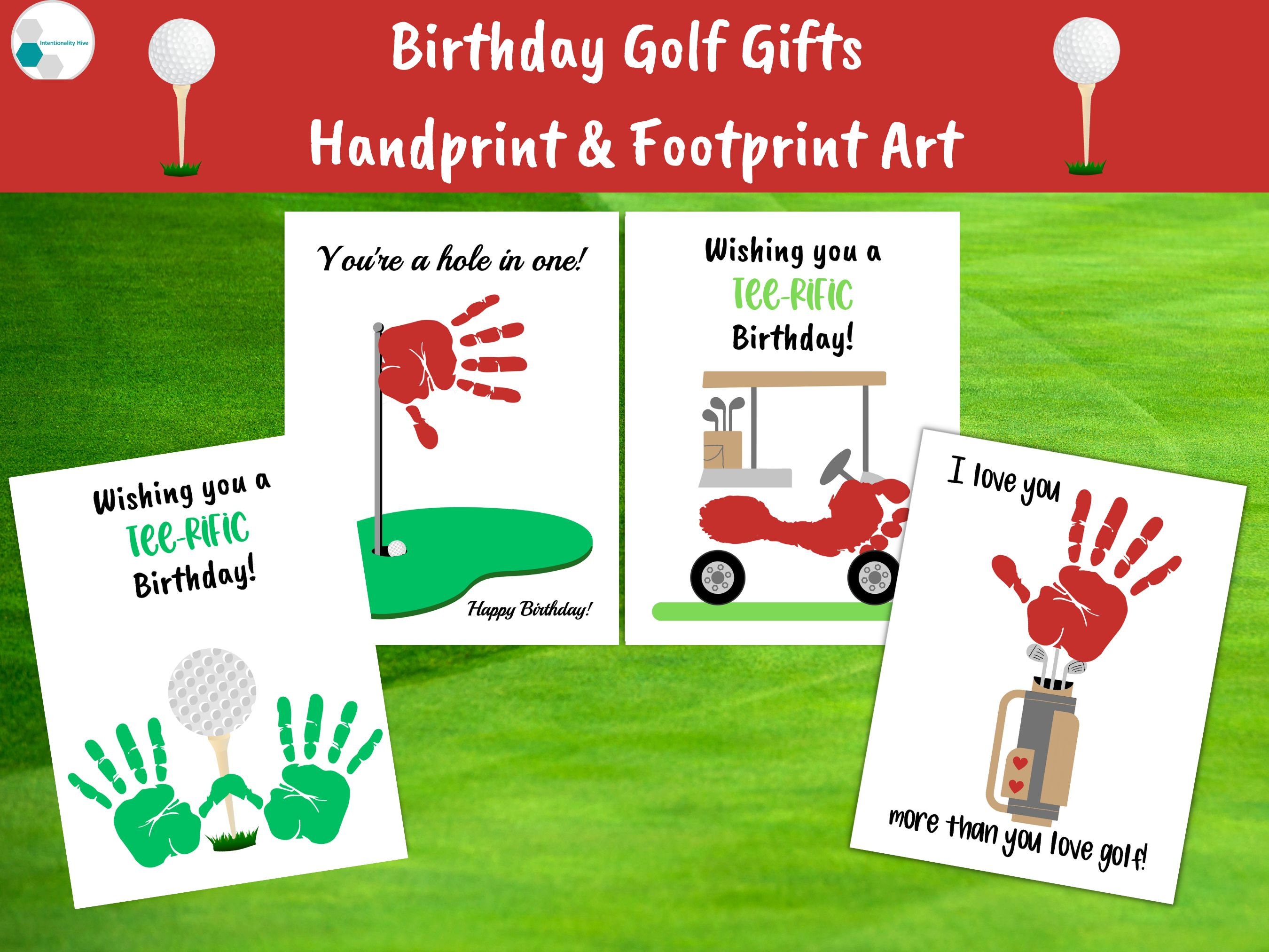 Golf Birthday Handprint Crafts Dad Golf Gift From Baby Etsy Golf Birthday Handprint Crafts Dad Golf Gift From Baby Etsy