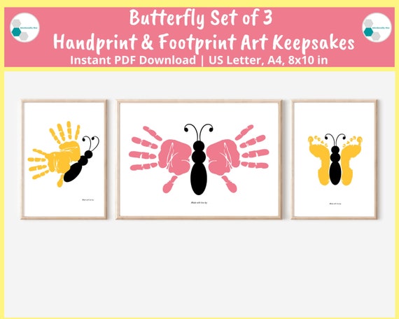 Butterfly Handprint And Footprint Art Set Of 3 Printable Etsy Il 570xN.3929200880 8fgu