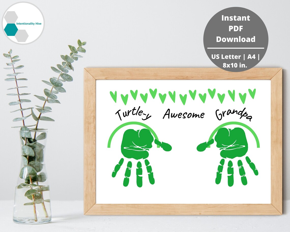 Grandpa Printable Handprint Craft Father's Day Handprint | Etsy
