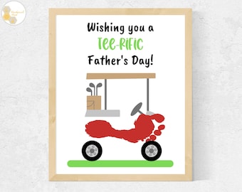 Golf Footprint Father's Day Card: Custom Baby Keepsake (Digital Download)