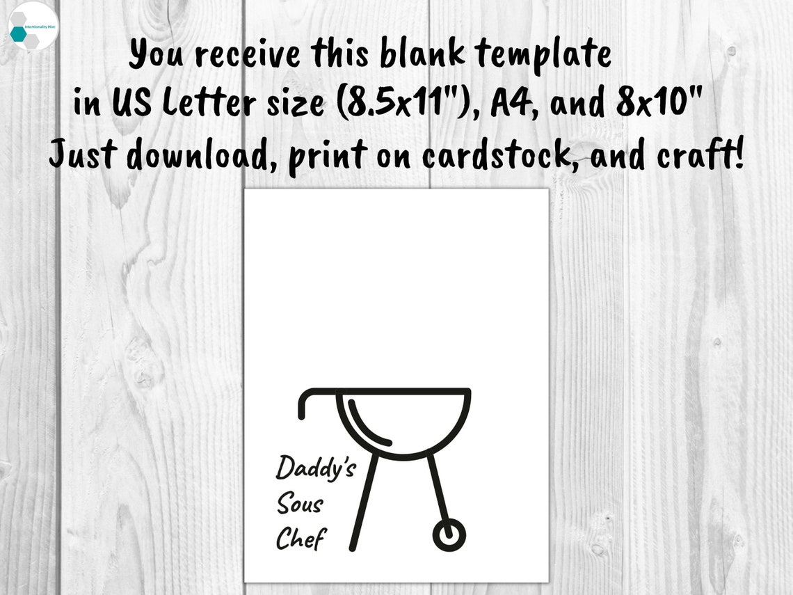 Dad Grill Gift Printable Handprint Art for Dad Printable - Etsy