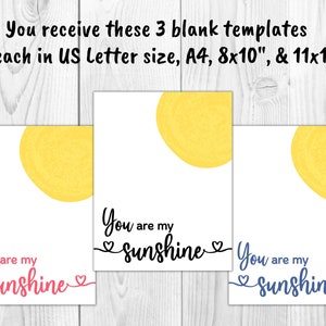 You Are My Sunshine Handprint Art Craft PDF, Sunshine Craft Template ...