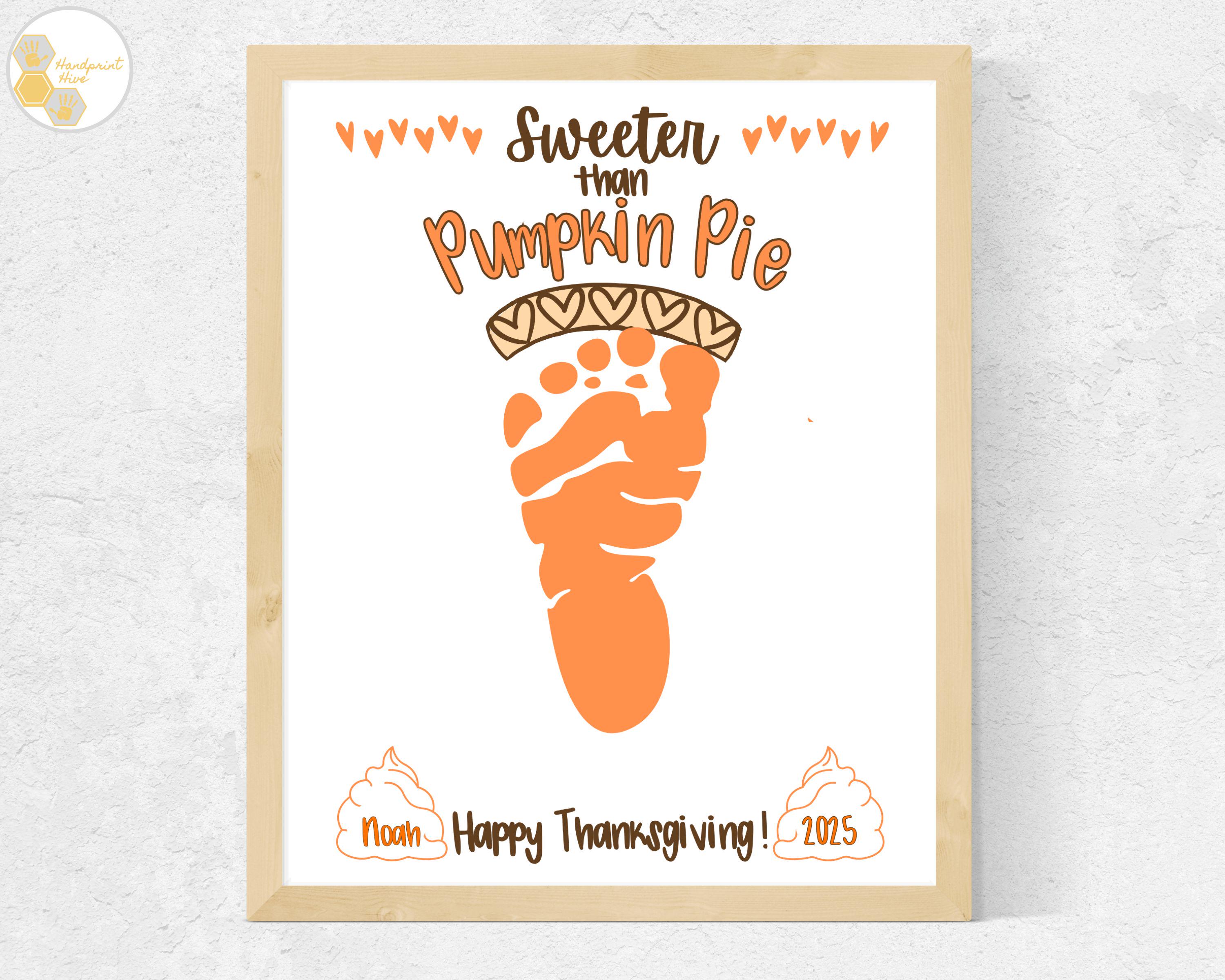 40 Thanksgiving Crafts: Fun and Festive Projects for Kids 17 Thanksgiving Footprint Craft, Sweeter Than Pumpkin Pie Footprint…