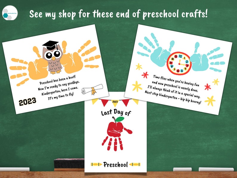 Preschool Graduation Gift From Teacher Preschool Handprint Etsy