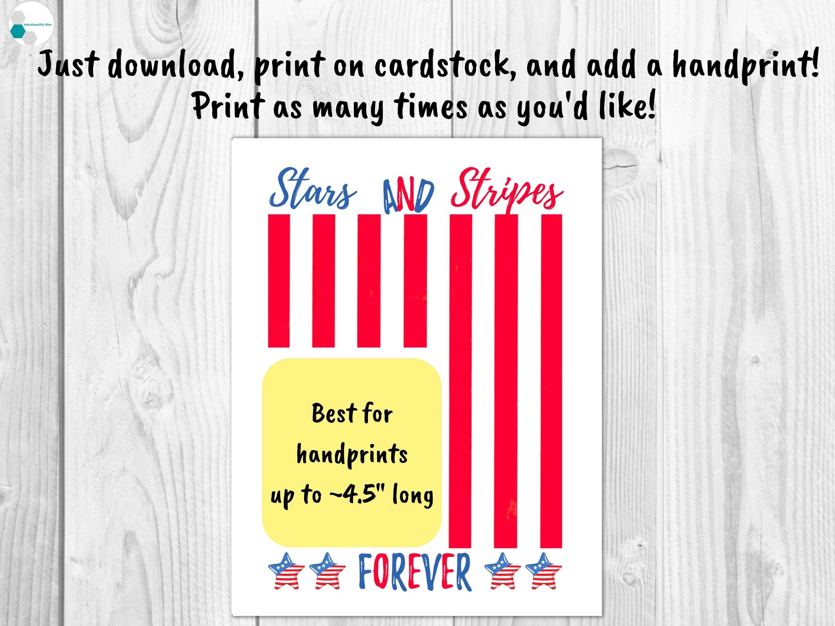 Flag Handprint Craft for Kids | Printable US Flag Handprint Art ...