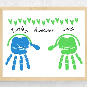 Gift for Uncle from Nephew / Niece | Printable Uncle Handprint Art | Uncle Father&#39;s Day Gift, Uncle Birthday Gift from Baby / Toddler