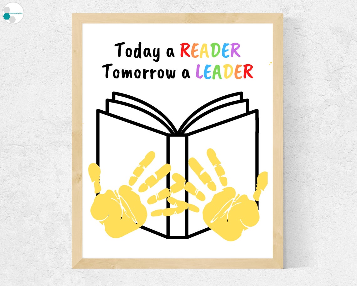 Today a Reader Handprint Art | Back to School Handprint for Kids ...
