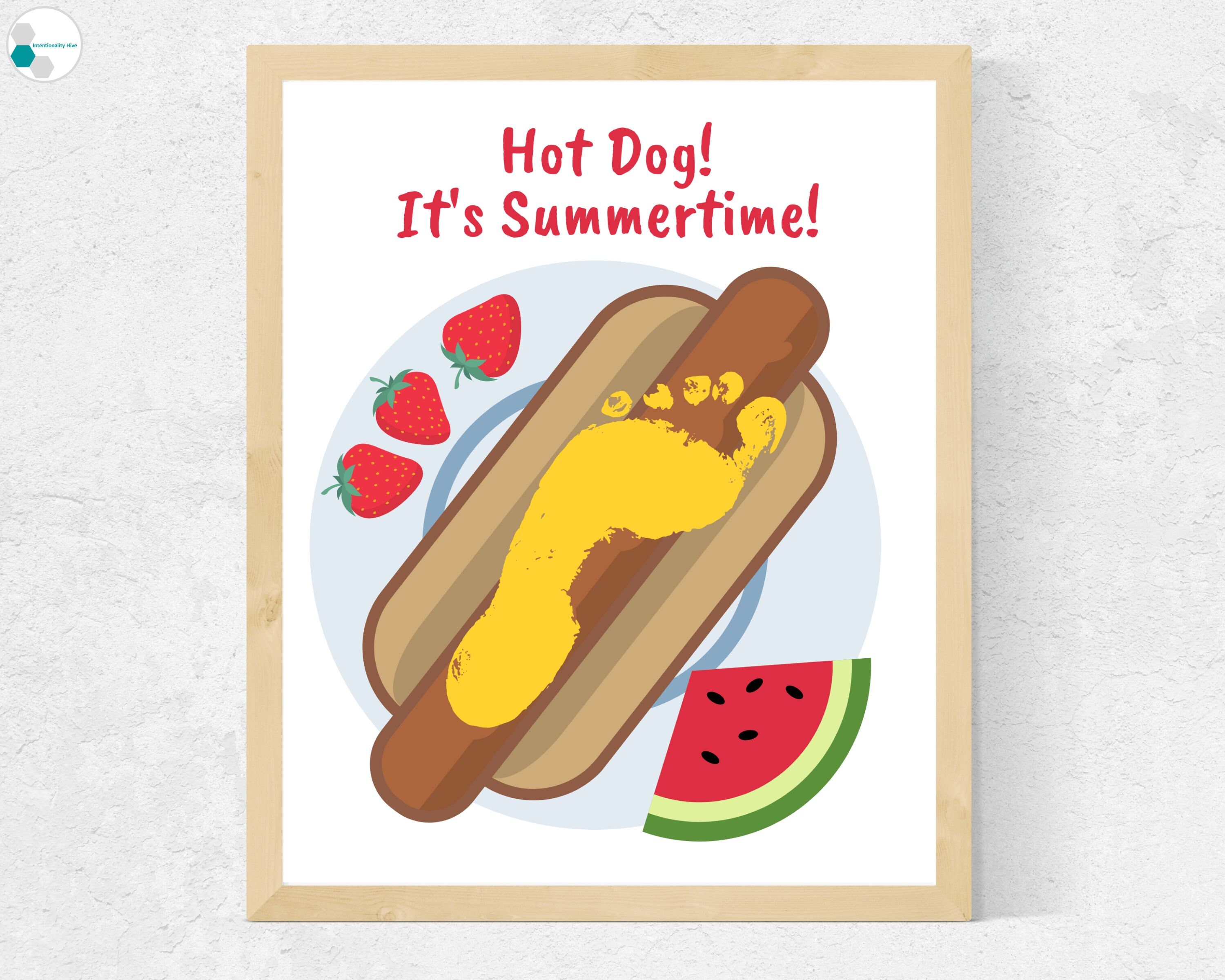 39 Bark-Tastic Dog Crafts: Creative Dog Craft Ideas for Kids 6 Summer Footprint Craft for Toddlers Hot Dog Printable Footprint Art…