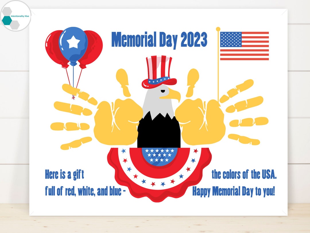 Memorial Day Handprint Craft for Toddlers Infants  Daycare