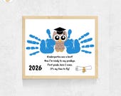 Kindergarten Graduation Handprint Art Poem, 2026 Kindergarten Graduation Gift Teacher, Kindergarten Gifts Bulk, Kindergarten Last Day Sign