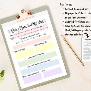 Unschool Planner Journal Printable, Unschooling Planner, Printable Unschooling Journal, Unschool Binder Pages, Unschool Reverse Planner image 2
