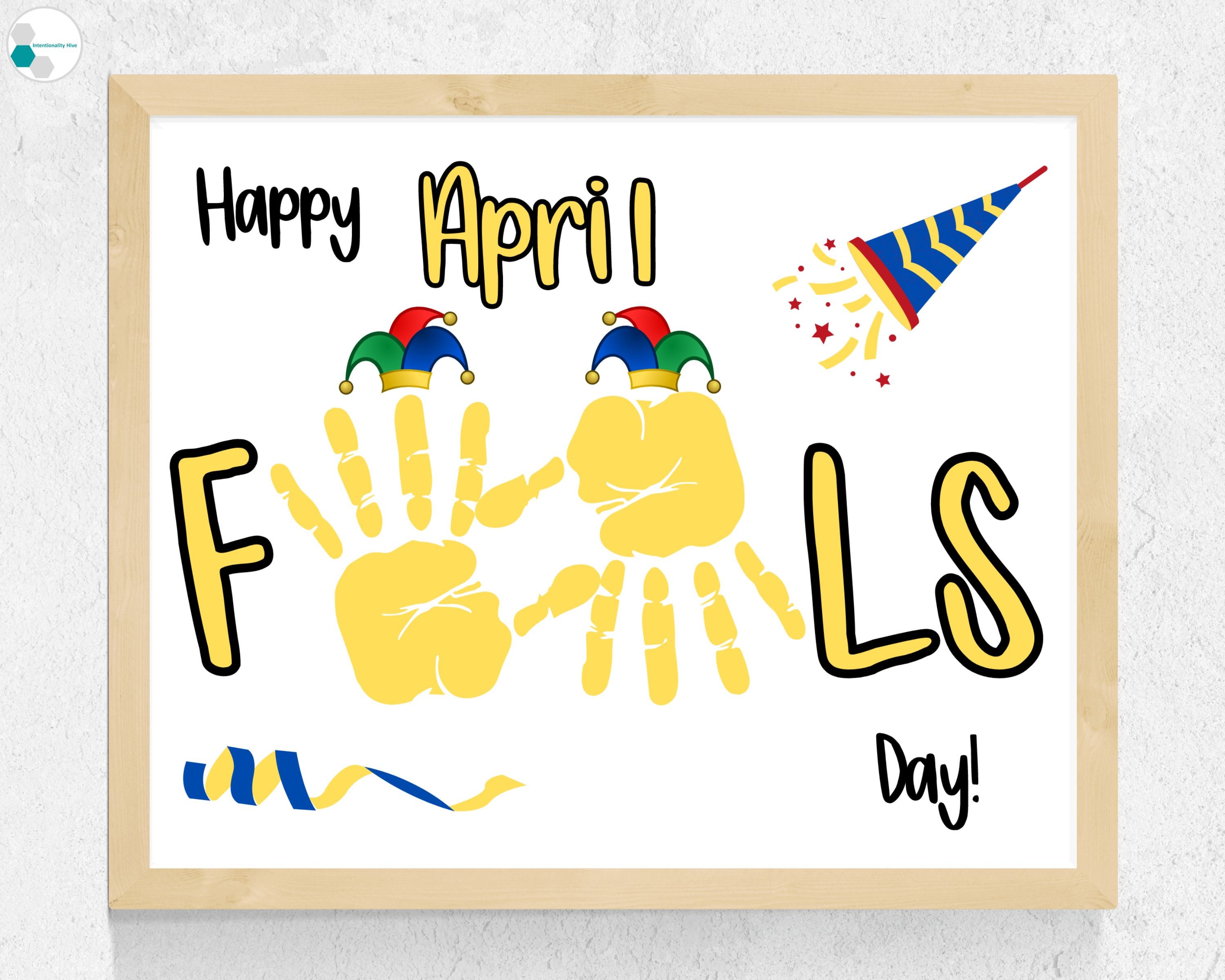 April Fools Handprint Craft, April Fools Day Craft for Toddlers
