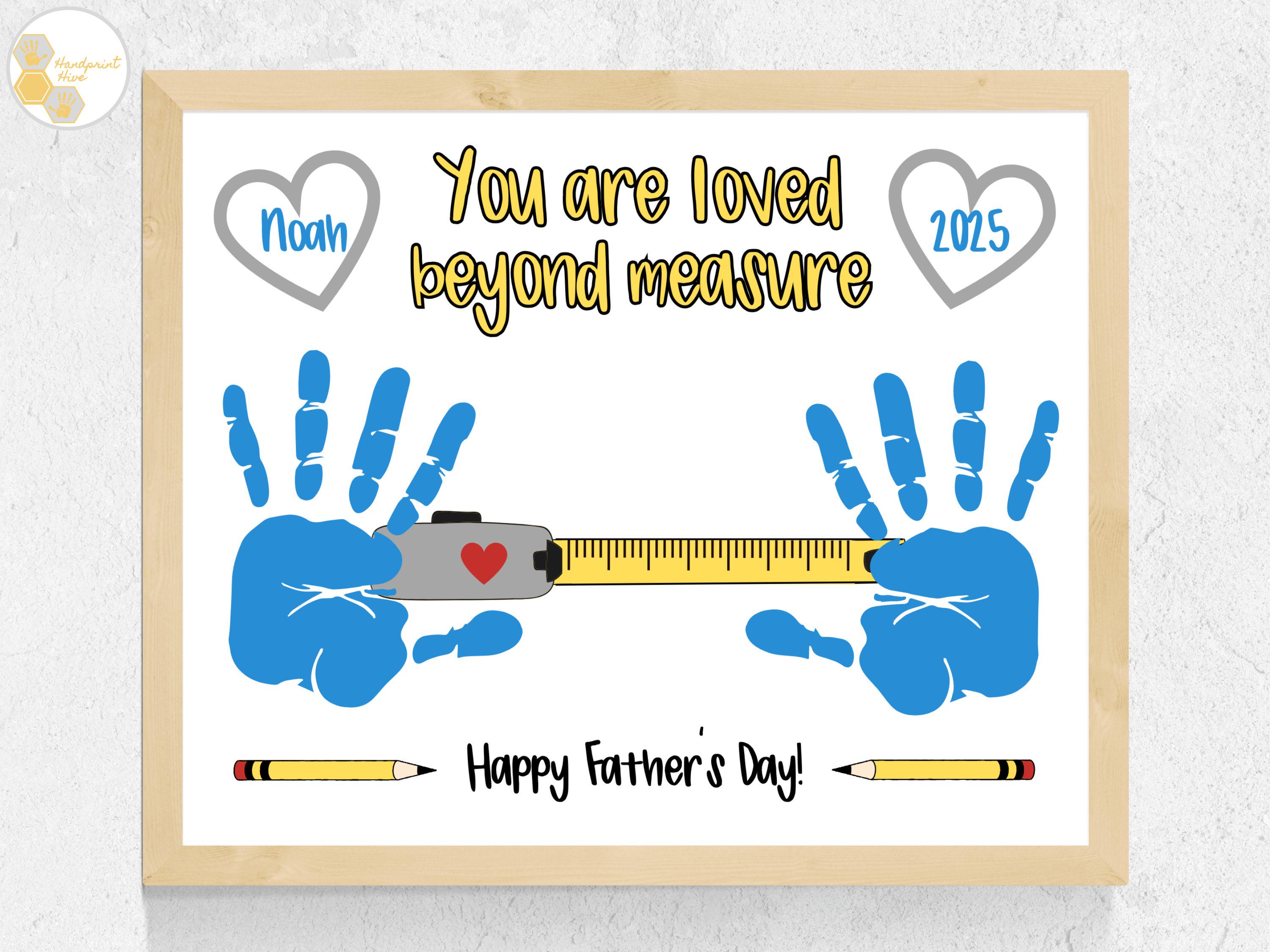 DIY Daddy's Helper Toolbox Handprint Craft - Personalized Father's Day Gift From Kids