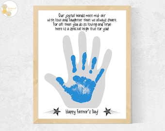 Father's Day Handprint Art Poem High Five, Handprint Father's Day