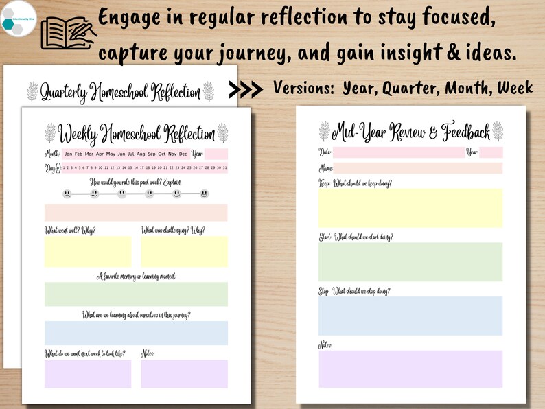 Unschool Planner Journal Printable, Unschooling Planner, Printable Unschooling Journal, Unschool Binder Pages, Unschool Reverse Planner image 7