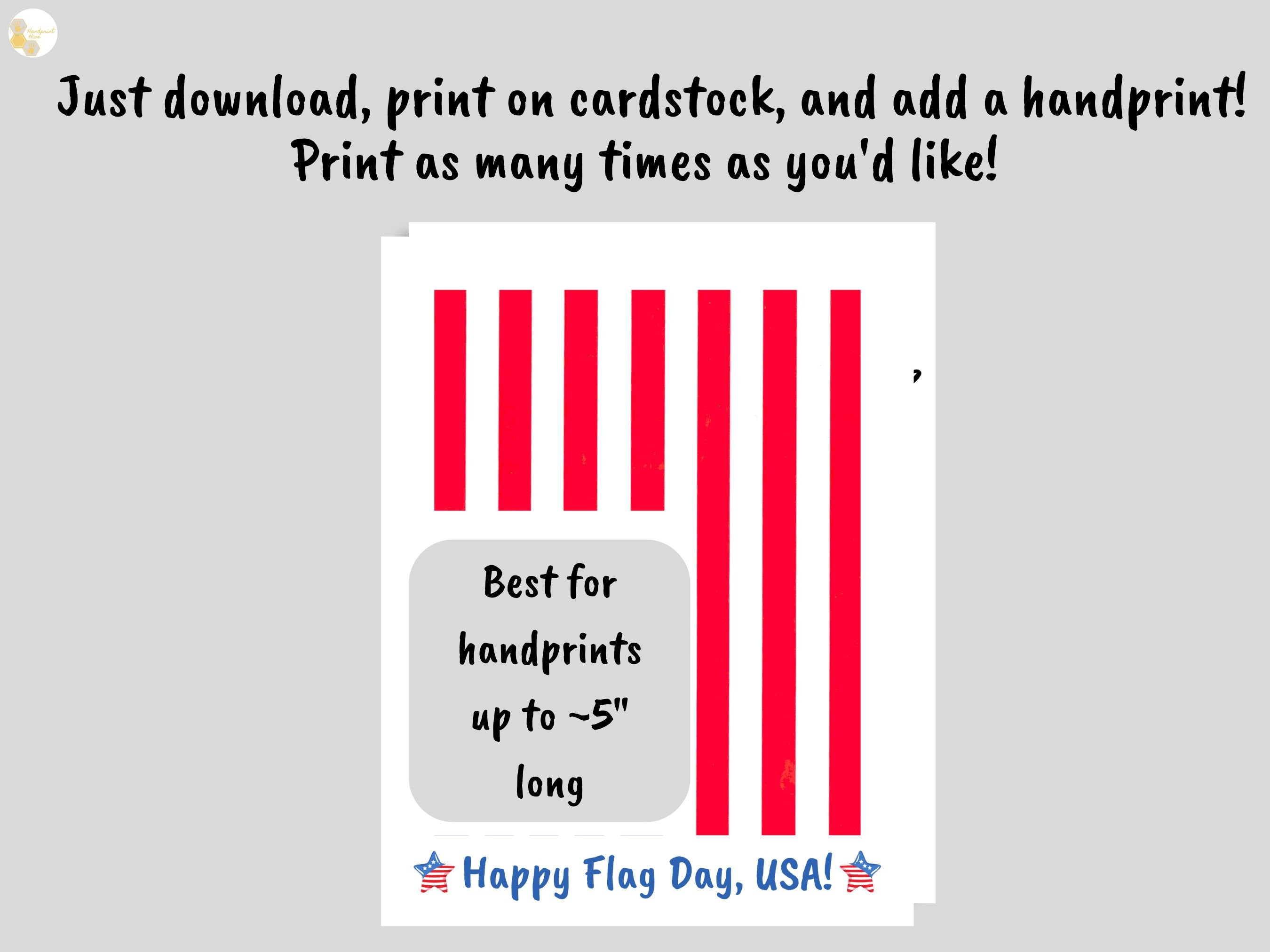 Flag Handprint Craft for Kids | Printable US Flag Handprint Art ...