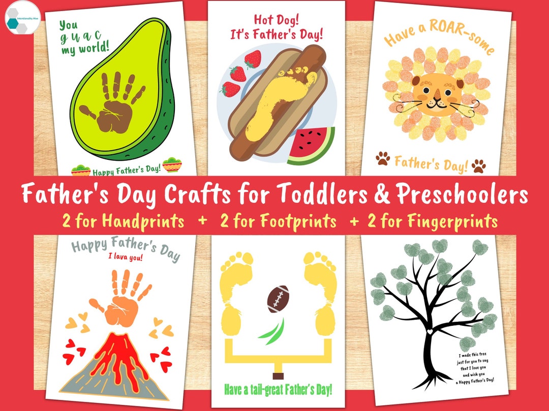 Father's Day Crafts for Toddlers and Preschoolers, Printable Handprint ...
