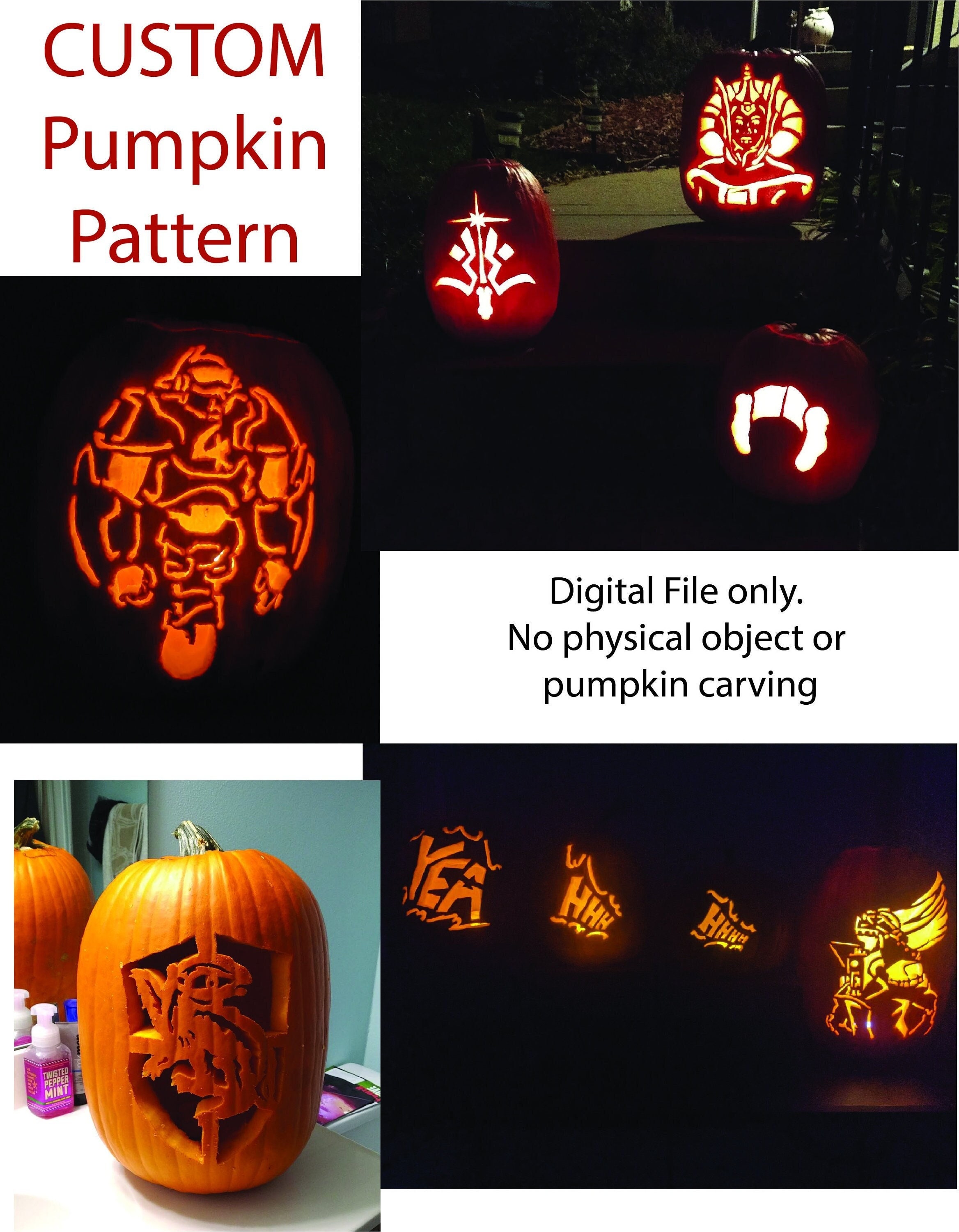 Pumpkin Carving Ideas - Etsy
