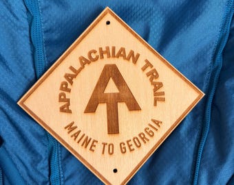 Appalachian Trail Marker Replica: Wooden Hiking Decor