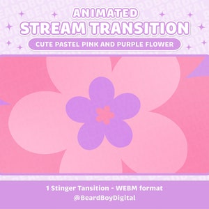 Twitch Stinger Transition - Cute Pastel Pink & Purple Flower | Stream Transition | Animated Transition | Stream Setup | Kawaii | YouTube