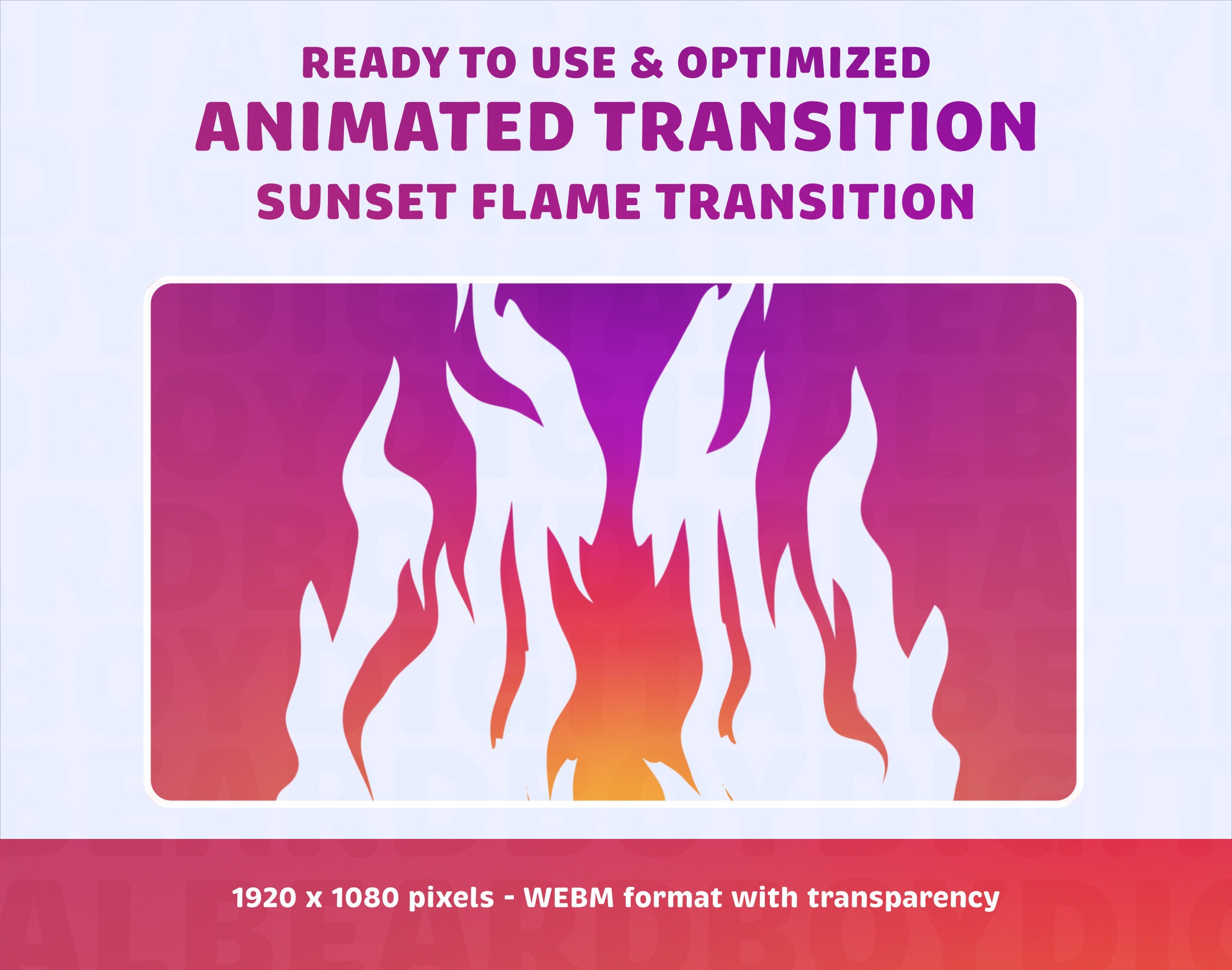 Animated Stream Transition Sunset Flame Transition Twitch Transition